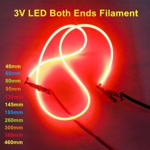 10PCS 460 360mm 3V LED Flexible Ultra Slim Filament Spiral Bulb Filament Retro Edison Bulb Lamp Parts Lighting Strip Decoration