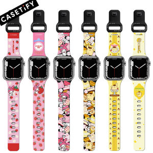 Casetify x My Melody/pompompurin nhãn dán Watchband tác động Dây đồng hồ [mềm cao cấp vật liệu linh hoạt] Tương thích với Apple Watch Dòng 3/4/5/6/7/8/9 Se siêu-38mm/40mm/41mm/42mm/44mm/45mm/49mm