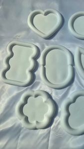 ถาดปูนก้อนเมฆ พร็อพถ่ายรูปสินค้า (สินค้าพรีออเดอร์ ทำตามสั่ง) ถาดรองแบบยาว พร๊อพมินิมอล ถาดปูนรองเทียนหอมขนาดใหญ่ ถาดปูน ถาดรอง