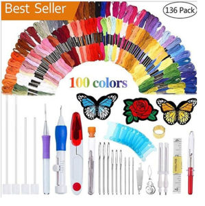 Magic DIY Hand Embroidery Pen Patch Knitting Sewing Tool Kit Punch Needle embroidery thread embroidery threads DIY Sewing