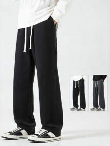 Warrior | Men Black Straight Fit Loose Sport Trousers