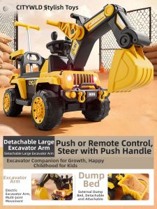 YUEZHANJINGDU | Sit-in Remote Control Electric Toy Excavator Large