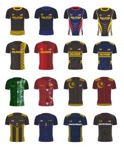 WANITA BAJU JERSI LENGAN PENDEK SLIM CUT MALAYSIA (CUTTING YANG KECIL)