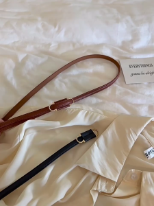 Thắt lưng da đai váy nữ bản nhỏ DV30 OMEGA KHÔNG CẦN BẤM LỖ dạng mảnh 1cm Belt dây nịt đai váy đầm sơ mi sang chảnh