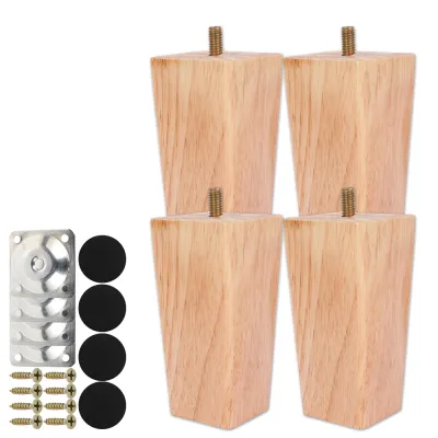 Natural Wooden Furniture Legs Solid Table Feet Sofa Cabinets Legs Bed Table Chair Replacement Increase Height Feet 6/15/20cm