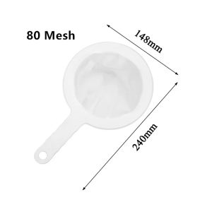 1PC Fine Mesh Strainer Spoon for Coffee Milk Soy and Yogurt 100/200/300/400 Mesh Nylon Filter For Kitchen Dining Gadgets