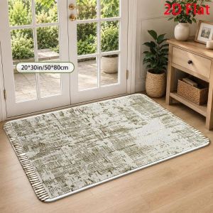 1/2PCS Retro Kitchen Carpet Anti slip Washable Kitchen Laundry Room Corridor Carpet Home Decoration