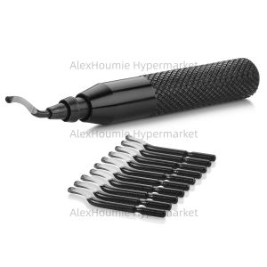 Deburring Tool with Rotary 10 High-Speed Steel Blades Machinist Tool for Metal Aluminum Copper Plastic 3D Printing Brass