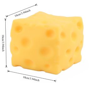 Squishy Giant Cube Cheese Squeeze Toy  Soft Stress Relief Slow Rising Sensory Fidget Toys for Kids and Adults Relaxing Gifts