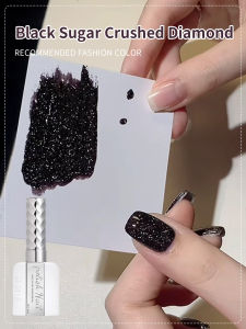 16ml Black Broken Drill Nail Gel Polish Reflective Glitter Gel Glitter Soak Off GEL Nail Polish For Manicure Semi Permanent