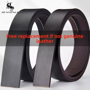 No-Head Automatic Buckle Leather Belt Pure Business