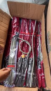 SELANG BENSIN ABU+KLIP 60CM HOGAMA TEBAL TOP QUALITY