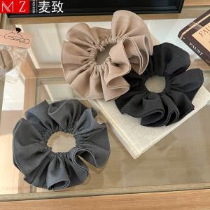 หมวกผ้าคลุมผมแบบมีช่องระบายอากาศขนาดใหญ่สำหรับผู้หญิง ทรงกลมสองชั้น เครื่องประดับผม สายรัดผม หมวกผ้าสำหรับใช้ในบ้าน