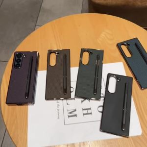 Luxury Military Armor Carbon Fiber Tempered Glass Film Protection Case for Samsung Galaxy Z Fold 8Ultra 7 6 5 4 3 Pen Slot Cover