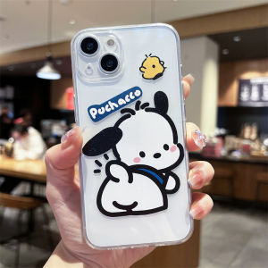 เคสโทรศัพท์ซิลิโคนป้องกันแบบเต็มจอลายการ์ตูนพัชกี้และวินนี่สำหรับคู่รัก iPhone 14 pro Max Apple 13 12 15 โปร 16 8 plus 76