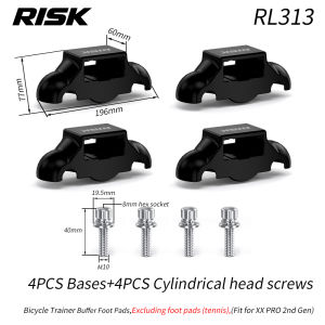 Risk Bicycle Trainer Buffer Foot Pads for X2/X2 MAX XX PRO 1st 2nd Gen and Foldable Shock-absorbing Bike Trainer Base Bracket