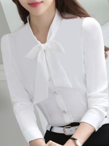 French Style Pure Color White Shirt Women Long Sleeve Design Sensation Business Formal Age Reduction Belly Cover Fashionable Top