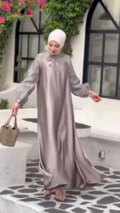 Beautyfull Dress Shimmer Mix Organza Gamis Wanita Terbaru 2024 Viral Dress Kondangan Wanita Elegan