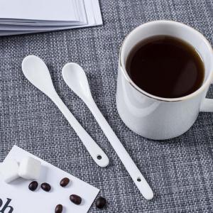 Jingdezhen Ceramic Coffee Spoon Long Handle Seasoning Stirring Spoon Cute Baby Feeding Spoon Household Dining Utensils