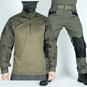 Tactical Suit Men Airsoft Hunting Clothes Paintball Combat Uniform Assault Hiking Shirts Special Forces Sets Outdoor Cargo Pants