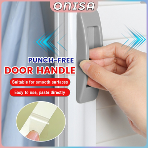 Self Adhesive Door Handle Punch-Free Wardrobe Pulls Multifunction Auxiliary Handle for Window Drawer Wardrobe Toilet 3 Colors