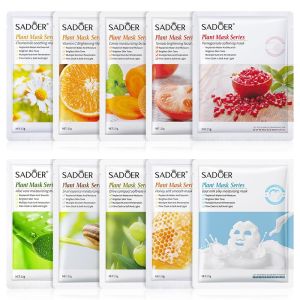 6pcs Natural Plant Face Mask Beauty Skincare Facial Masks Moisturizing Firming Hydrating Sheet Mask Skin Care Korean Cosmetics