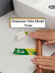 Tempat Wadah Odol Dispenser Pasta Gigi Odol Modern Model Roll Putar Pencetan Penjepit Pemeras Odol Toothpaste Cream Krim Tube Kosmetik