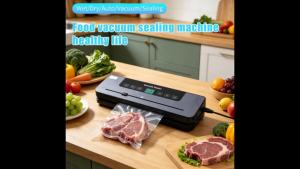 Food Vacuum Sealer Machine Dry Wet Food Vacuum Packaging Machine with UV Kitchen Food Storage Sealing Machine Built-in Cutter