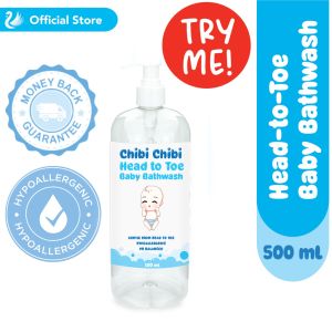 Chibi Chibi Baby Wash & Shampoo Pump 500ml: Head to Toe Gentle Cleansing Formula and Hypoallergenic