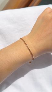 Rantai Tangan Casteli Emas Asli Kadar 700 70 16k CD Boba Beige Gold Gelang Branded Lonceng Tanpa Permata