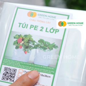 10 Túi Trồng Cây GreenHome PE 2 Lớp 17x33CM Chống UV Tiện Lợi Độ Bền 15 Năm Trồng Rau Hoa