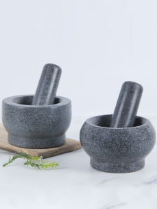 Traditional Style Old Qing Stone Garlic Crusher Kitchen Tool for Grinding Garlic Paste Pressing Garlic Cloves And Medicinal Pounding