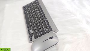 Bộ Bàn Phím Chuột không dây W201 nhỏ gọn - cho máy tính Laptop điện thoại máy tính bảng