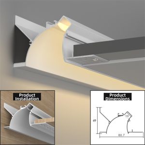 MOLISAI | Reflective Suspended Recessed Linear Light Strip