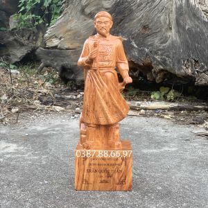 Tượng trần quốc tuấn gỗ hương cao từ 20--60cm cực đẹp sắc nét