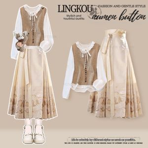 NUMEN BUTTON | Autumn Premium Slimming Cheongsam Style Womens Suit