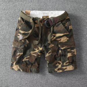 Chinese Fad Retro Men Outdoor Loose Multi-Pocket Four-Point Shorts Casual Camouflage Workwear Shorts Straight-leg Five-Point Pants