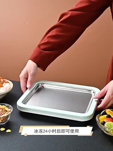 [SG Stock]Rolled Ice Cream Maker Plates Sorbet Maker Fried Yogurt Machine Freeze Ice Cream Maker Tray/free 2 shovels