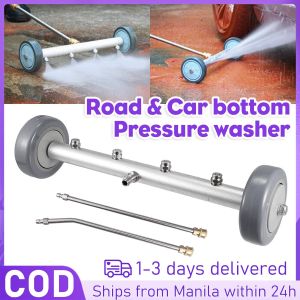 Stainless Steel Pressure Washer Undercarriage and Road Cleaner Dual-use Presurewasher Heavy Duty Foam Sprayer High Pressure Washer Car Wash Broom Water With 3 connecting rods