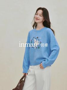 INMAN | French Style Round Neck Slenderizing Long Sleeve Knit Sweater