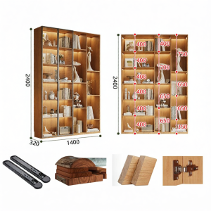 Living Room Storage Cabinet Bookcase