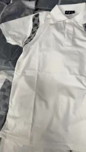 Áo thun nam POLO tay ngắn vải cotton co giãn 4 chiều form body mẫu mới 2 màu trắng đen cao cấp