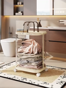Easyhome.sg [Clear & Large Capacity] Storage Bin with Wheels - Doll Plush Toy Organiser / Clothes Storage Basket