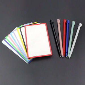 1 Set Of Plastic Protective Screen Lens With AdhesiveTop Screen Frame Lens Cover With Touch Pen Compatible With 2DS Game Console