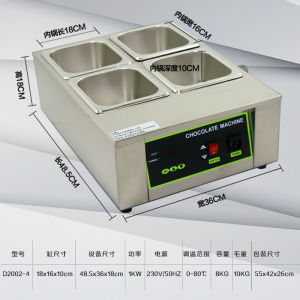 Chocolate Melting Oven Water-Proof Electric Heating Seasoning Insulation Large Capacity Cheese Softening Machine Commercial Chocolate Pot