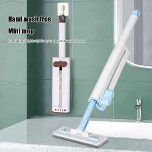 FF Pel Mop Dinding Putar 360 Derajat Mini Kering Basah Penggunaan Ganda Bebas Cuci Tangan Mop COD