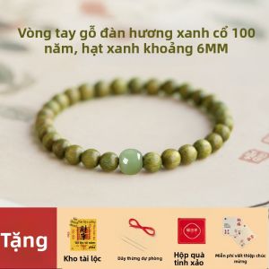 FUJINJIA | Vòng Cầu Nguyện Hạt Ngọc Bích và Gỗ đàn Hương Xanh