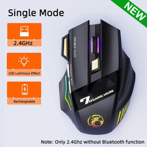 VAORLO | Wireless Gaming Mouse USB IMICE GW-X7 3200DPI Dual Mode Rechargeable 7 Keys 2.4Ghz Silent Mouse Bluetooth 7-color Breathing LED