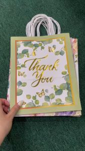 🔥CHEAPEST🔥 Design Colour Kraft Paper Bag Thank You Paper Bag Shopping Paper Bag Door Gift Paper Bag