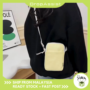 DROPASSIST 1993 Trendy Lightweight Canvas Sling Bag Small Crossbody Pouch Beg Silang Tangan Wanita